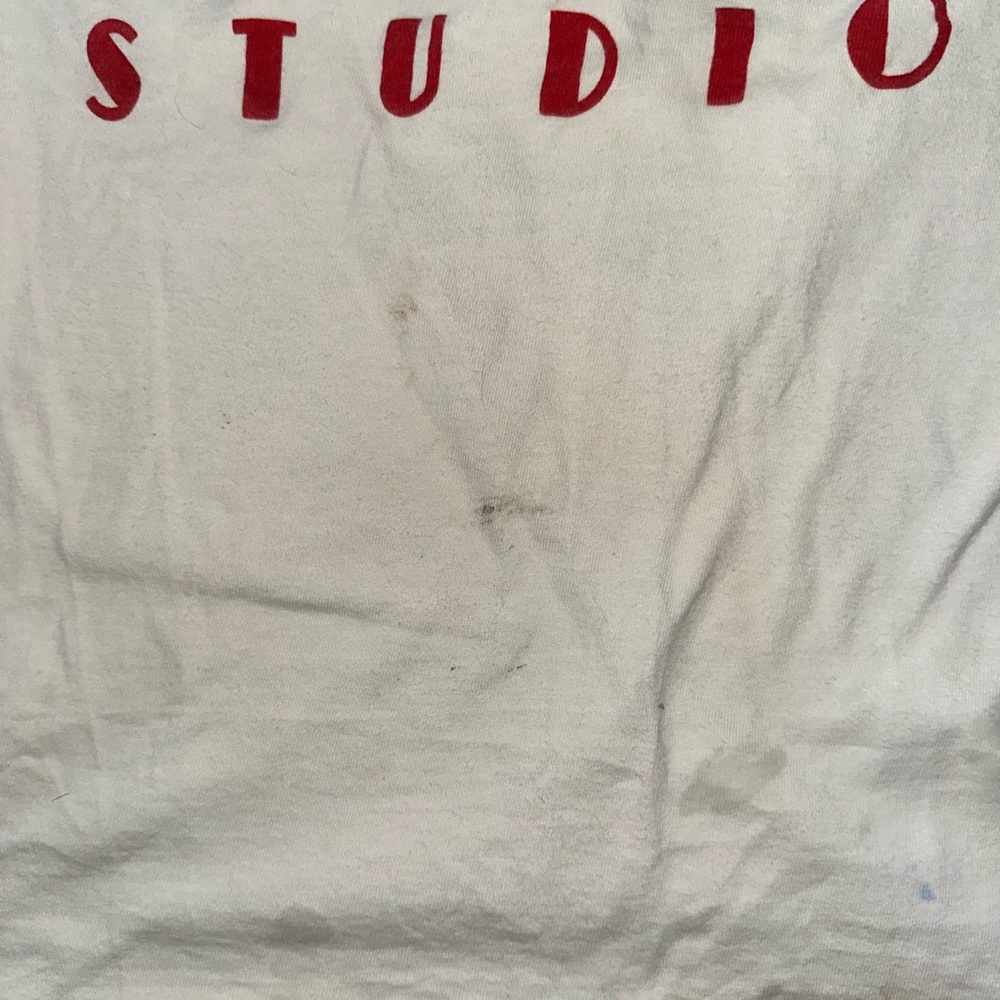 VTG 1987 Disney White Tee with Blue, Red and Yellow MGM Mickey Graphic small - Picture 3 of 5